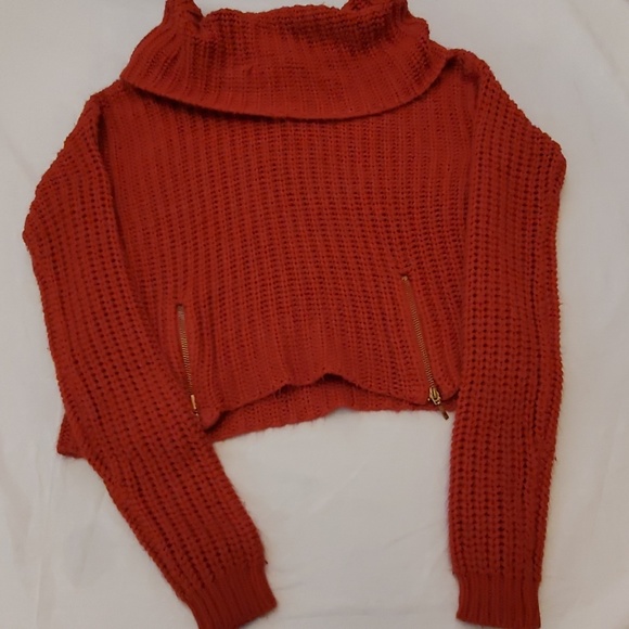 Deb Tops - Cropped Sweater with cowl neck size medium